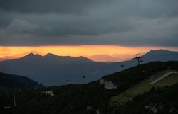 Sonnenaufgang bei der Hochkarbahn