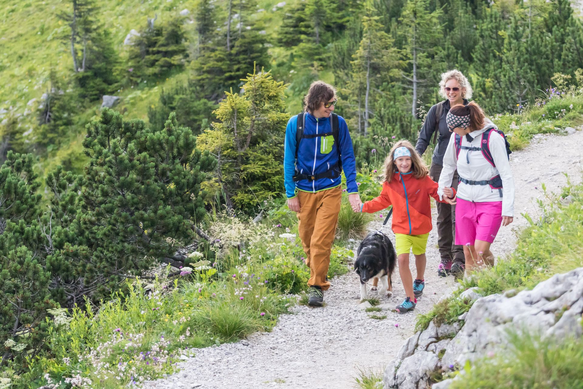 Familie am Berg