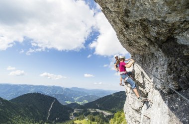 Heli Kraft Klettersteig Quergang, © Alexander Kaiser