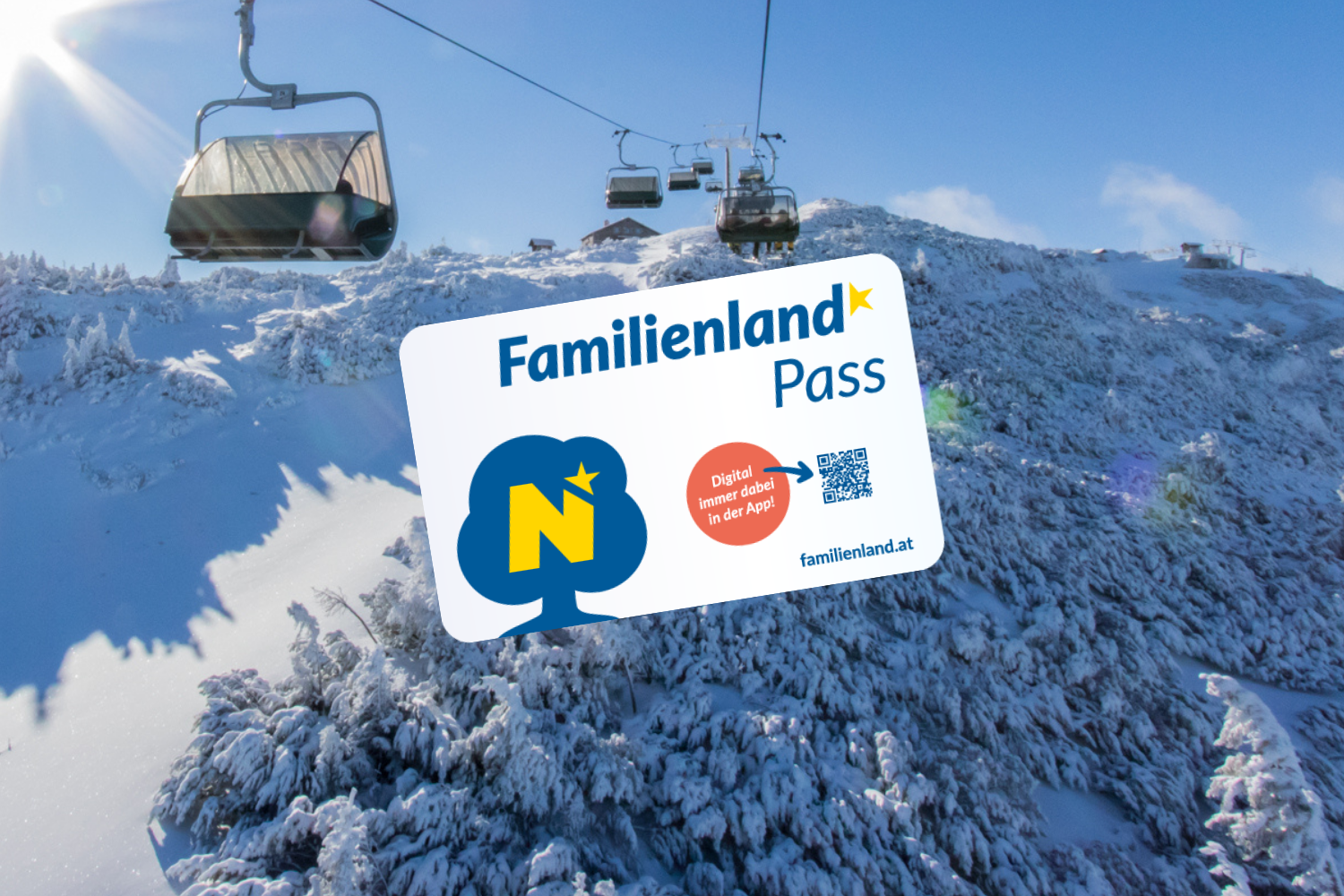 Familienlandpass auf Hintergrund