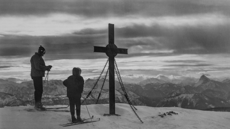 Hochkar anno dazumals Winter Gipfelkreuz, © Archiv Jagersberger